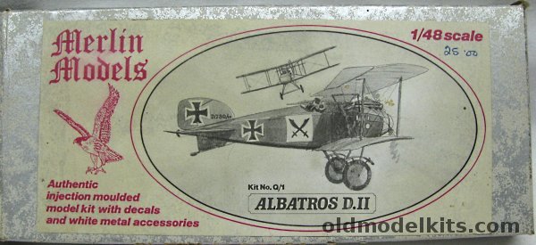 Merlin Models 1/48 Albatros D.II (DII  D-II), Q1 plastic model kit